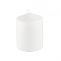 3Pack 3 Inchx 4 Inch White Pressed and Over-Dipped Pillar Candles (12pcs/Case)