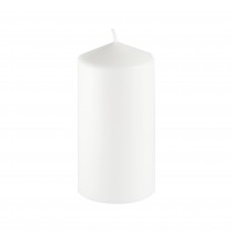 3 Inchx 6 Inch White Pressed and Over-Dipped Pillar Candle (12pcs/Case)