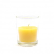 Yellow Citronella Round Glass Votive Candles (12pc/Box)