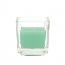 Aqua Square Glass Votive Candles (12pc/Box)