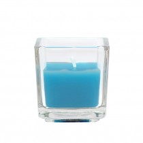 Turquoise Square Glass Votive Candles (96pcs/Case) Bulk