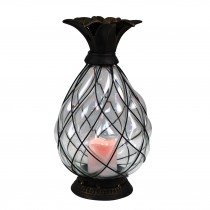 Clear Pineapple with LED Candle (Set of 2)