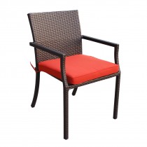 Birck Red Cafe Curved Stacking Chairs Cushion