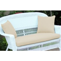 Ivory Loveseat Cushion with Pillows