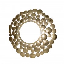 35" Gold Discs Pattern Wall Mirror