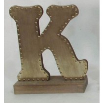 Champagne-colored Decorative Letter (K)