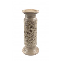 12" Scroll Candle Holder-Blue
