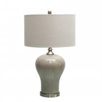 28.5 Inch H Ceramic Table Lamp with Metal Base