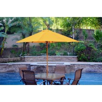 9ft. Wood Market Umbrella - Yellow