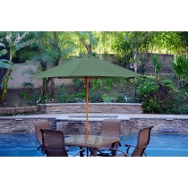 9ft. Wood Market Umbrella - Green