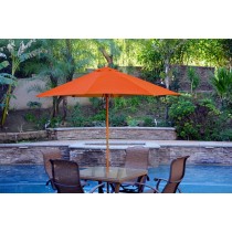 9ft. Wood Market Umbrella - Orange
