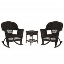 3pc Rocker Wicker Chair Set Without Cushion