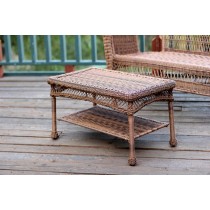 Honey Wicker Patio Furniture Coffee Table