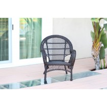 Santa Maria Espresso Wicker Chair Without Cushion - Set of 4