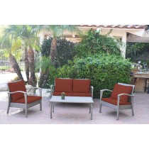 Meredith 4 Peces Conversation Set with 2 Inch Brick Red Cushion