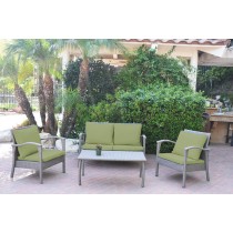 Meredith 4 Peces Conversation Set with 2 Inch Sage Green Cushion