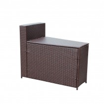 Resin Wicker Cartagena  Curved modular Sectional Storage Side Table