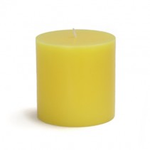 3 x 3 Inch Yellow Citronella Pillar Candle (12pcs/Case) Bulk