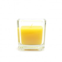 Yellow Citronella Square Glass Votive Candles (96pcs/Case) Bulk