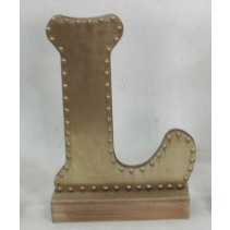 Champagne-colored Decorative Letter (L)
