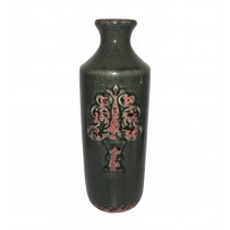 12" Green Ceramic Flower Vase 