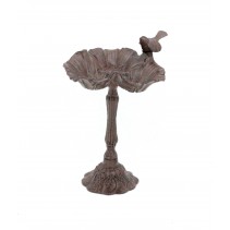 16 Inch Decoractive Bird Feeder Pole-Brown