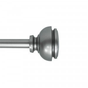Lily Adjustable Single Curtain Rod 84 Inch to 120 Inch-Antique Silver