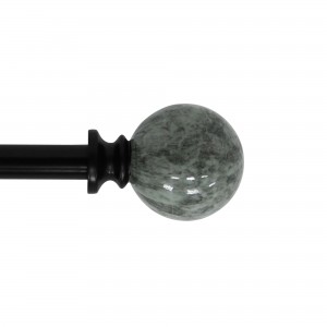 Nancy Adjustable Single Curtain Rod 84 Inch to 120 Inch-Black
