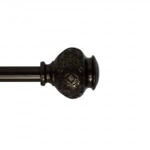 Kings Adjustable Single Curtain Rod 48 Inch to 84 Inch-Bronze