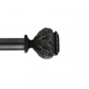 Peony Adjustable Single Curtain Rod 18 Inch to 36 Inch-Venetian Silver