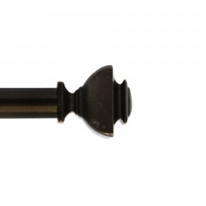 Bruce Adjustable Single Curtain Rod 18 Inch to 36 Inch-Bronze
