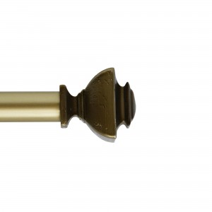 Bruce Adjustable Single Curtain Rod 18 Inch to 36 Inch-Copper