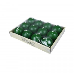 2 Inch Hunter Green Ball Candles (12pc/Box)