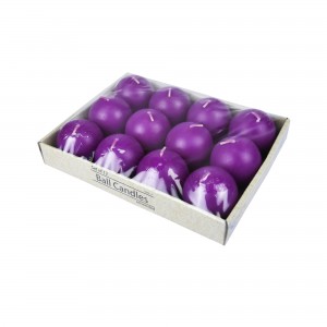 2 Inch Purple Ball Candles (12pc/Box)