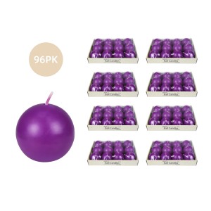 2 Inch Purple Ball Candles (96pcs/Case) Bulk