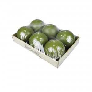 3 Inch Sage Green Ball Candles (6pc/Box)