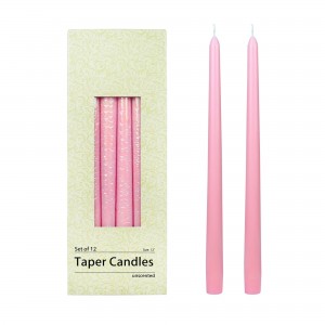 12 Inch Light Rose Taper Candles (1 Dozen)