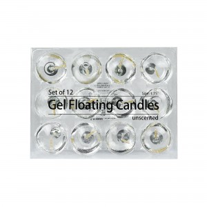 1.75 Inch Clear Gel Floating Candles (144pcs/Case) Bulk