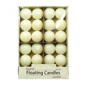 1 3/4 Inch Ivory Floating Candles (288pcs/Case) Bulk