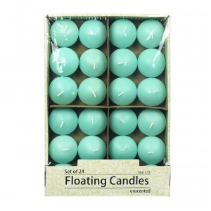 1 3/4 Inch Aqua Floating Candles (288pcs/Case) Bulk