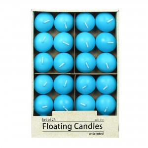 1 3/4 Inch Turquoise Floating Candles (288pcs/Case) Bulk