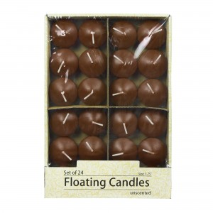 1 3/4 Inch Brown Floating Candles (288pcs/Case) Bulk