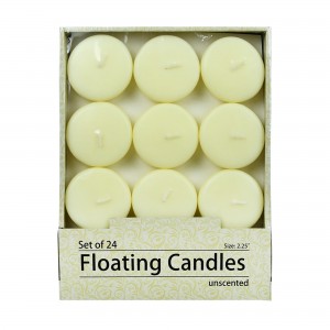 2 1/4 Inch Ivory Floating Candles (96pcs/Case) Bulk