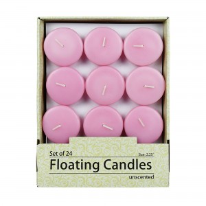 2 1/4 Inch Pink Floating Candles (96pcs/Case) Bulk