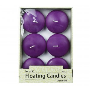 3 Inch Purple Floating Candles (144pcs/Case) Bulk
