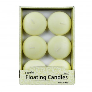 3 Inch Ivory Floating Candles (72pc/Cases)