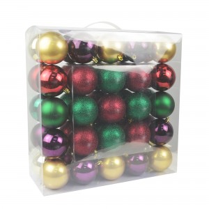 Combo 50Pc 3 Inch  Shiny Glitter Square-Festive Blooms Christmas Ornament