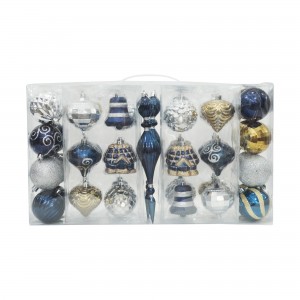 Combo 43Pk Asst Shapes-3 Gold/blue/Silver