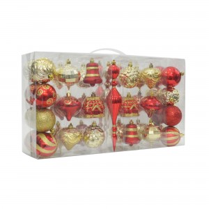 Combo 43Pk Asst Shapes-2 Red/Gold