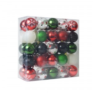 50 Pk Christmas Ornament Dec Orn Set- Mix Color
